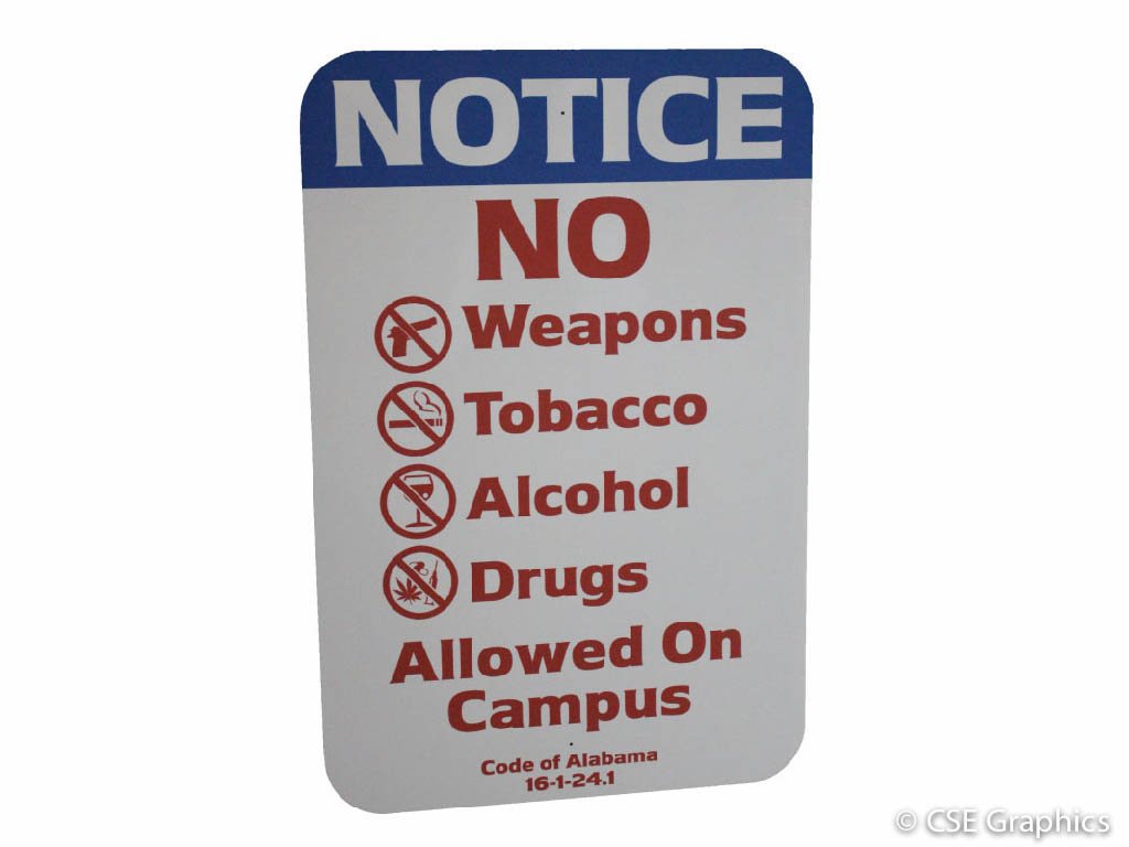 Notice Metal Routed Sign