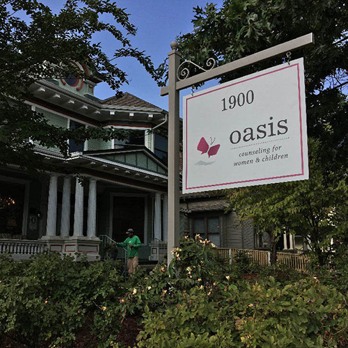 Oasis Address Metal Sign