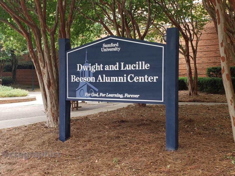 Wooden Monument Sign